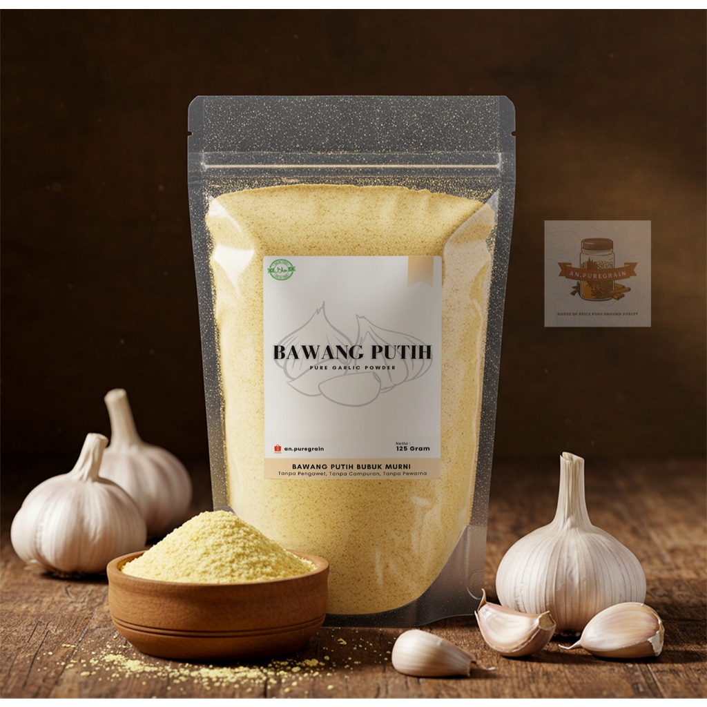 

Bawang Putih Bubuk - Garlic Powder | Bawang Putih Giling Murni Tanpa Campuran - Rempah Bumbu Masak A