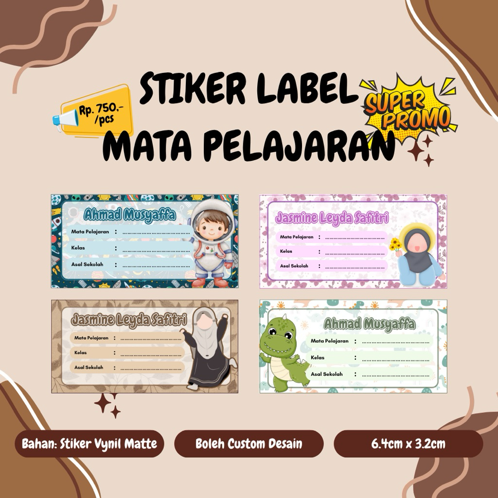 

Stiker Label Mapel Custom (Waterproof)