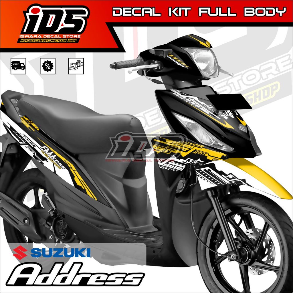Decal Stiker Address Stiker Suzuki Address Striping Suzuki Adress Decal Address Full Body Hitech