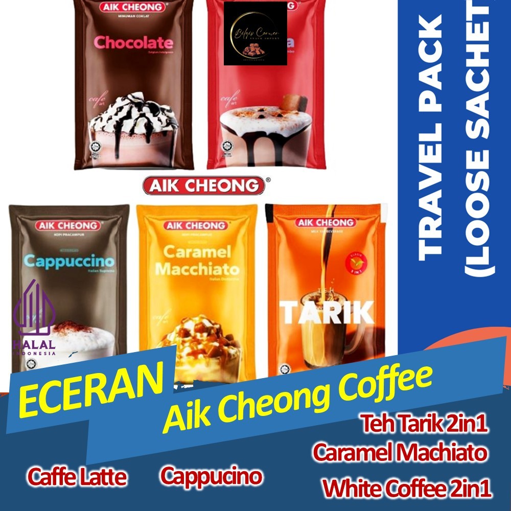 

(ECERAN) Aik Cheong Coffee Malyasia 300 Gram Teh Tarik Kosong Cappucino Caramel Machiato Caffe Latte and White Coffee