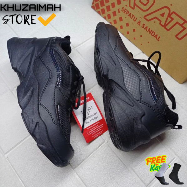 Sepatu sekolah pro att Lip 504 | Sneaker Sekolah Anak Cewek 37-40 Fullhitam