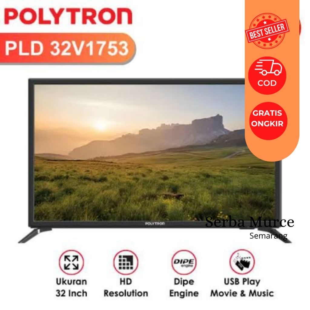TV Polytron 32 inch type 32V1753// Smart TV Murah/ SmartTVMurah/ TV Murah/ Smarttvbagus/ Smart TV Ba