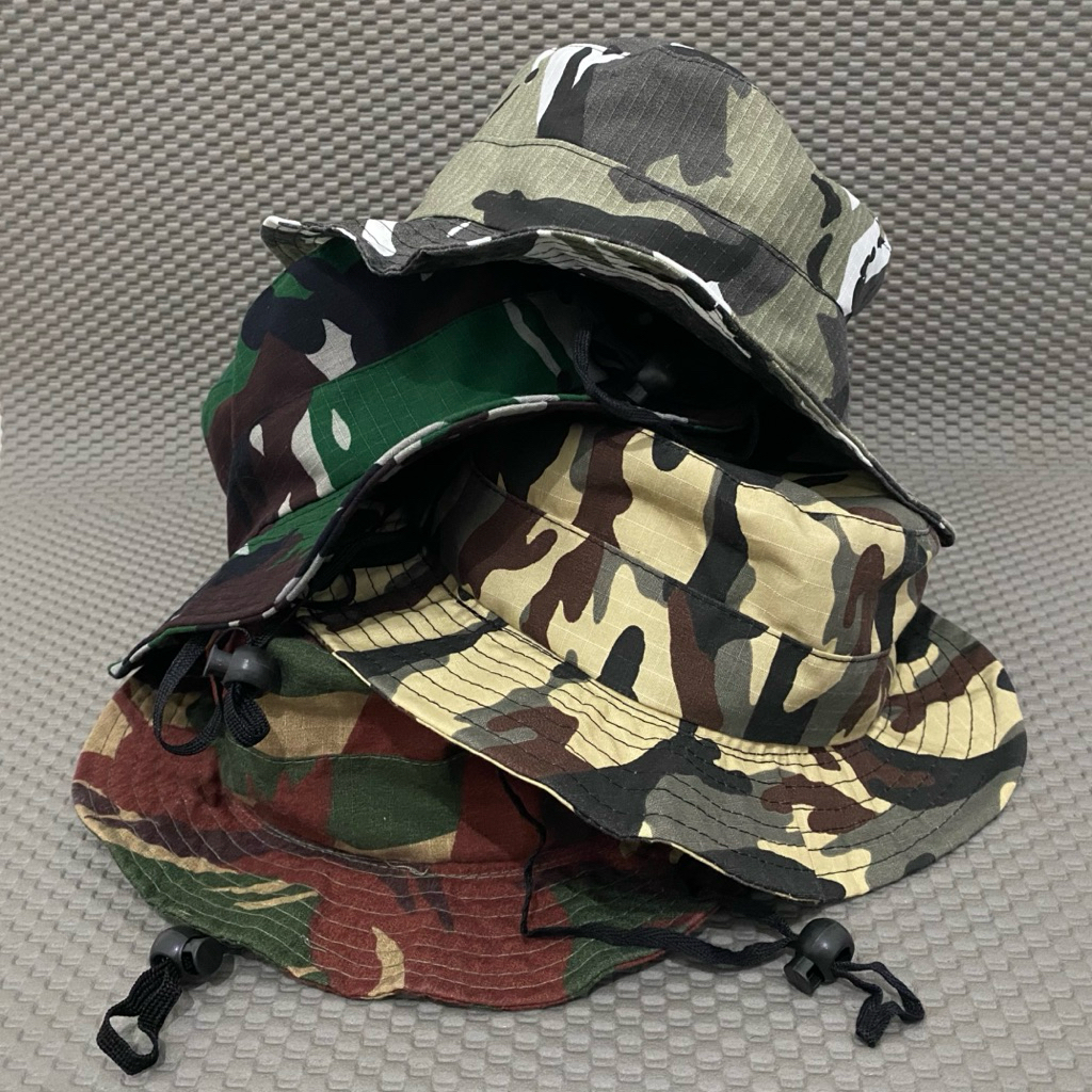 topi rimba topi lapangan topi Outdoor warna loreng topi kebun pria wanita