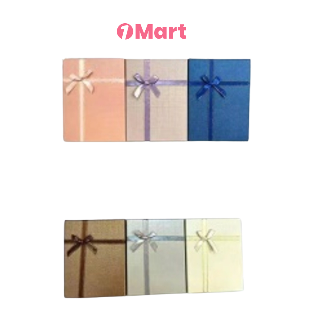

1MART Kotak Hadiah Persegi Ukuran Sedang – Model Pita Mewah