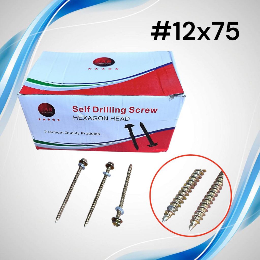 3 Inch Baut Drilling Kayu Skrup Roofing Kayu 12 x 75 (7,5cm)