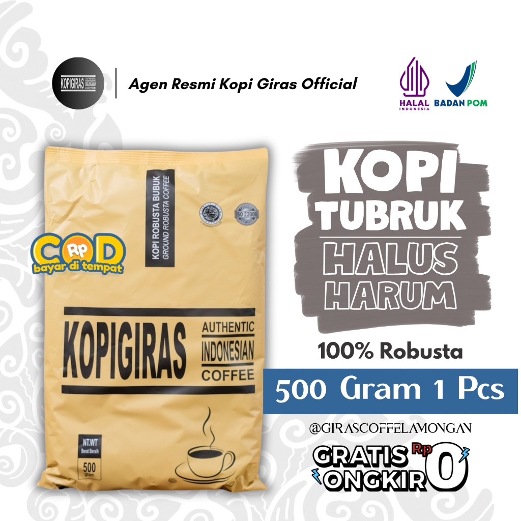 

Kopi Giras 500g - Kopi Bubuk Strong Rasa Mantap, Cocok untuk Warung & Rumah