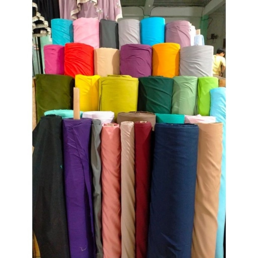 Kain Microtex Kain Sprei Gorden Katun Polos Lebar 240cm