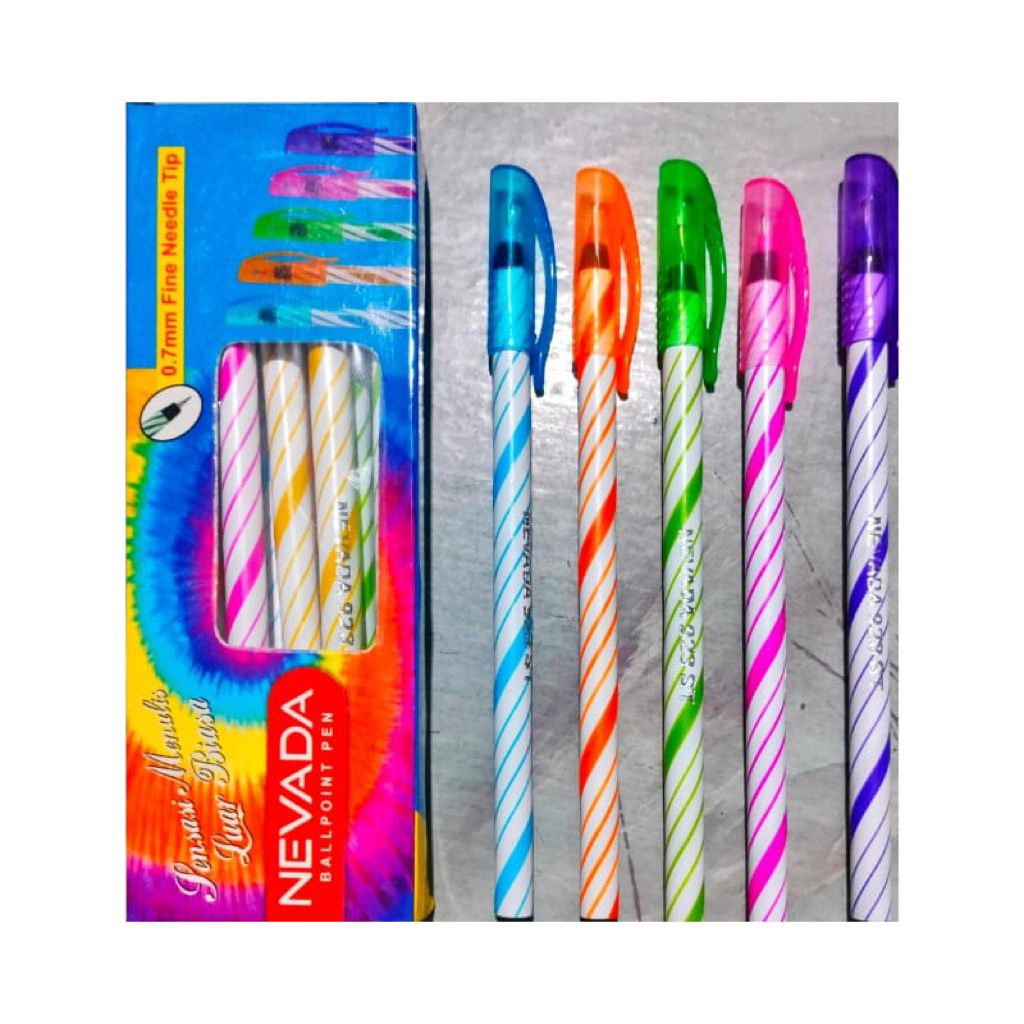 

Pulpen Lilin/Pulpen Ulir Nevada 1 Box isi 12Pcs Tinta hitam