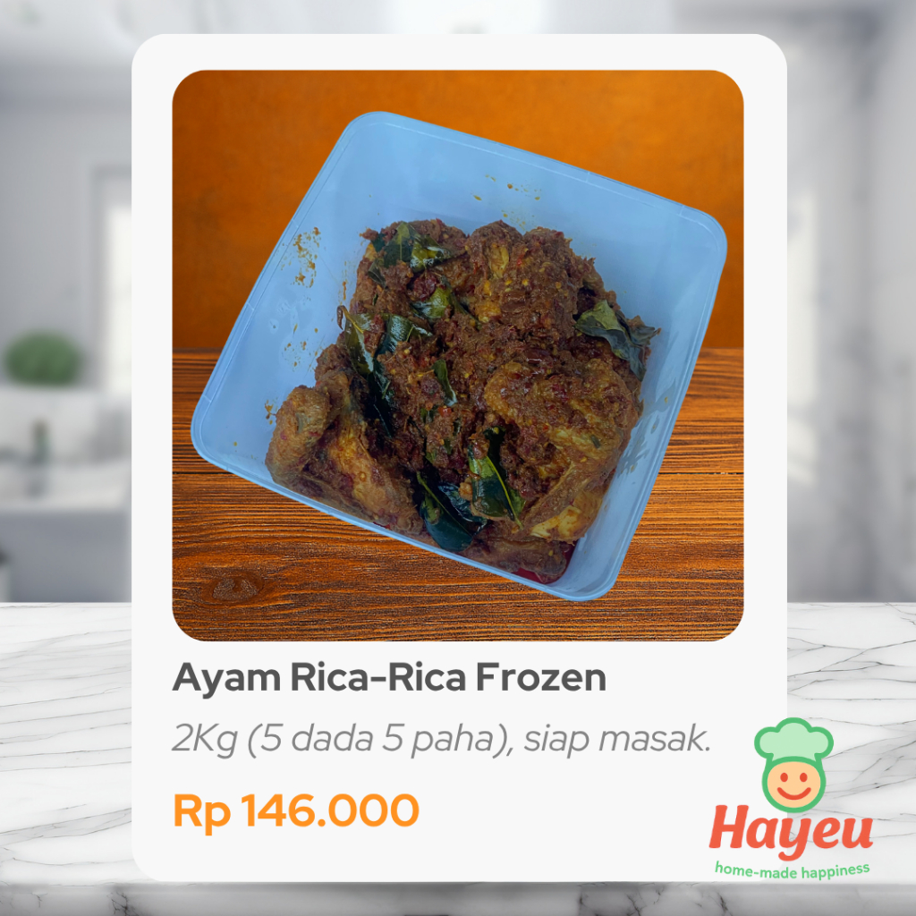 

Ayam Bumbu Rica-rica Ready to Serve Kemasan 2kg Porsi Jumbo