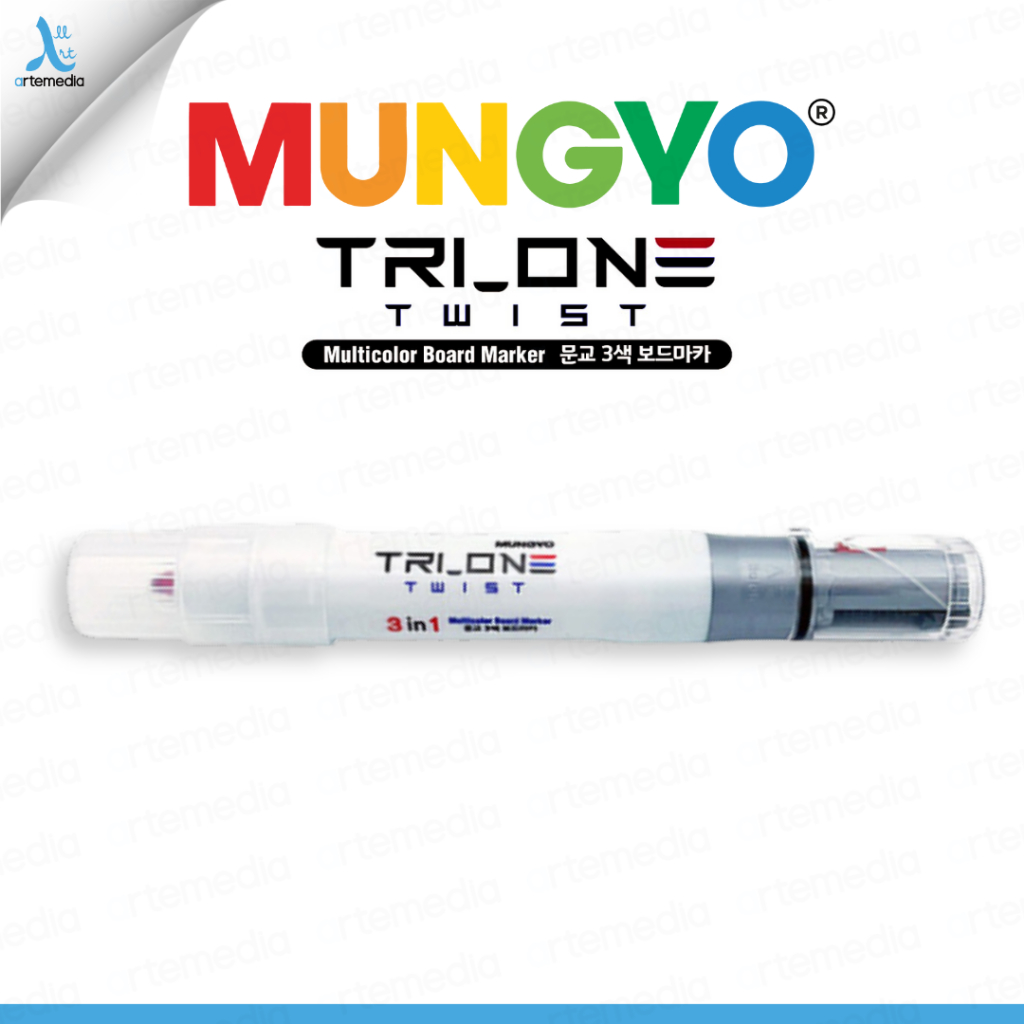 

Mungyo Tri-One Multicolor Boardmarker 3 in 1 Spidol Whiteboard 3 Warna Twist Korea