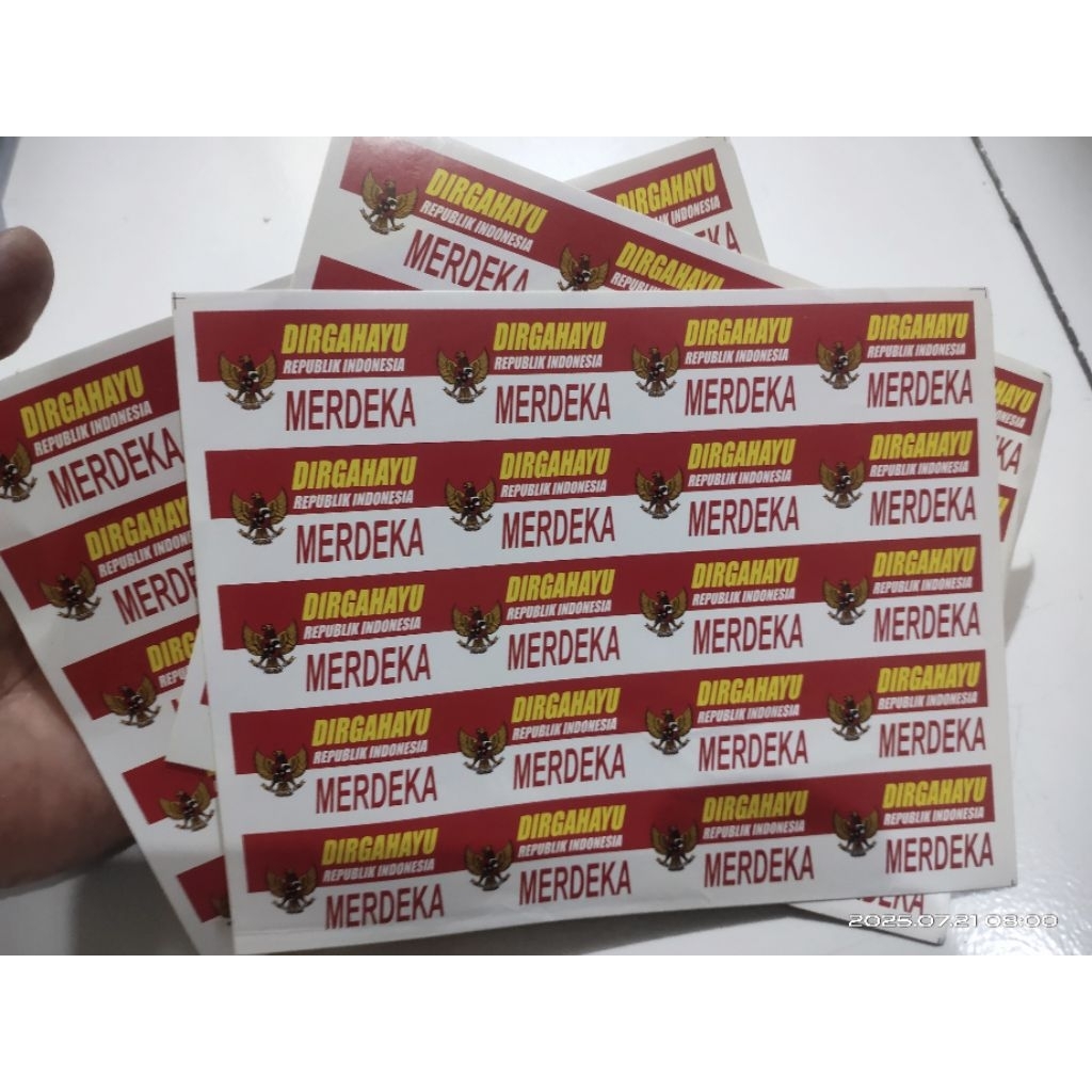 

STIKER BENDERA MERAH PUTIH DIRGAHAYU MERDEKA