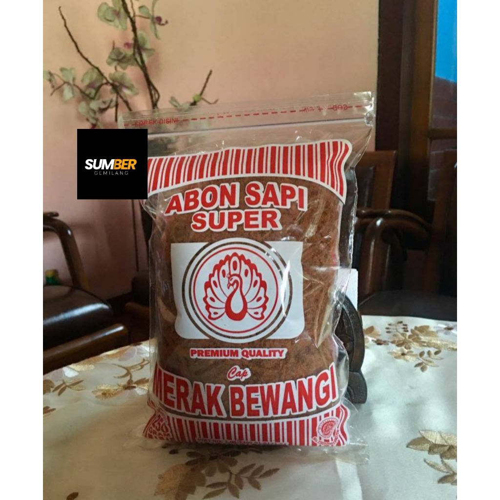 

abon sapi super cap merak bewangi premium 250 gram abon merak bewangi kemasan 250 gram merah