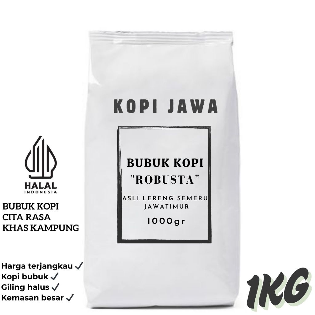 

1Kg Kopi Bubuk Asli Robusta Lereng Semeru