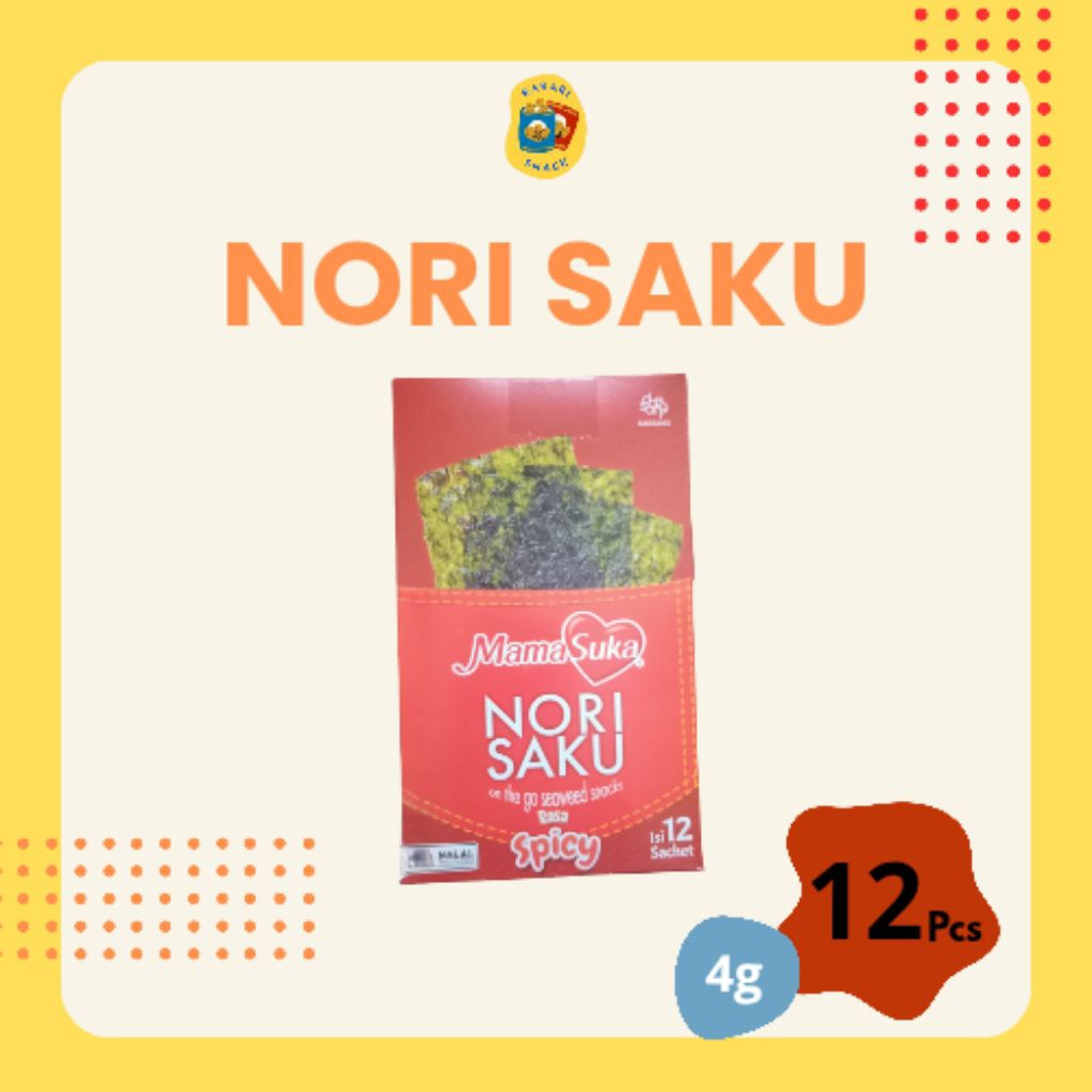 

RS Nori Saku Mamasuka Pedas isi 12pcs