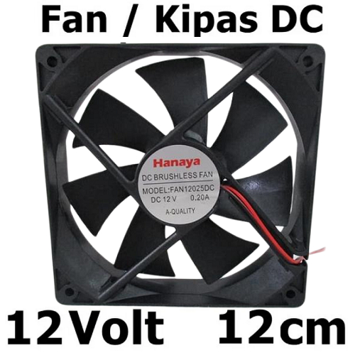 Fan Dc 12cm 12 x 12 cm kipas 12 x 12 cm DC 12x12 Kipas Angin Fan dc