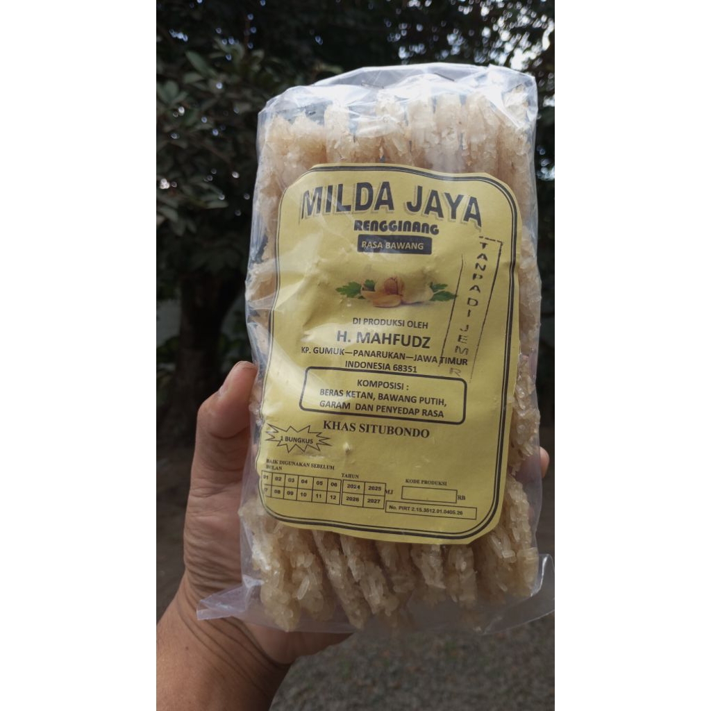 

Rengginang Milda Jaya / Rengginang bawang & Rengginang Terasi / Rengginang Mentah / Rengginang khas Situbondo /Rengginang Milda jaya Situbondo / Rengginang Mildajaya