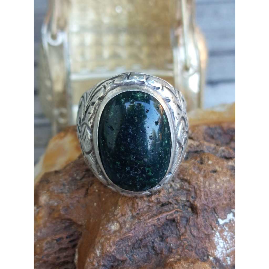 Natural Pasir Inten Lawasan Ring Perak 925 Handmade