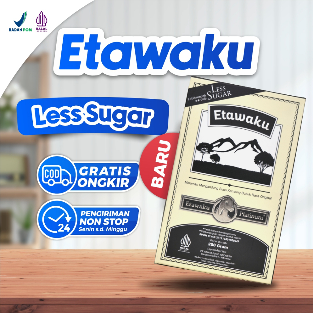 

Etawaku Platinum Less sugar - 3x Atasi Masalah Pernafasan Susu Kambing Bubuk Provit Etawa Tingkatkan Daya Tahan & Imunitas Tubuh Jaga Kesehatan & Kepadatan Tulang Isi 200gr