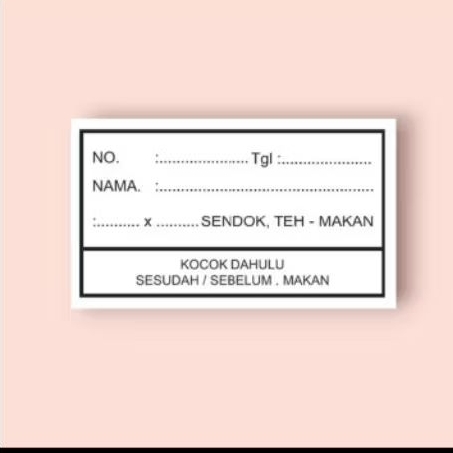 

Stiker Obat Pack 150 pcs / Etiket Obat Sirup /Stiker Obat ukuran 6,5cm x 3cm isi 150 pcs