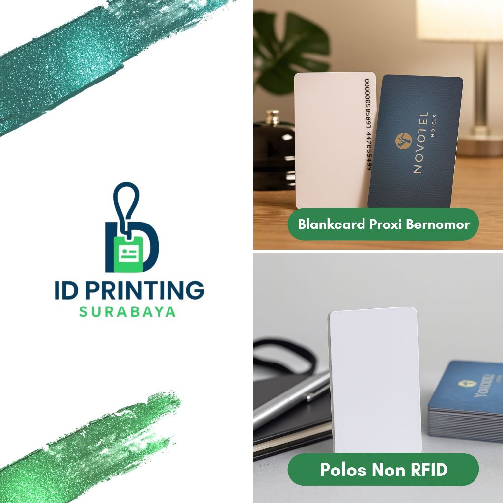 

Kartu Blank Card RFID / Non RFID Thermal PVC Card 0.8 mm Polos Standar ISO Anti UV