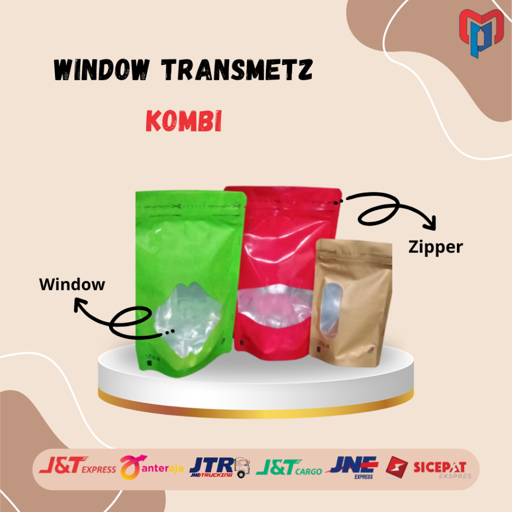 [50 PCS] KEMASAN STANDING POUCH BERDIRI KOMBINASI KPACK 250/13 X 21/13X21 KLIP