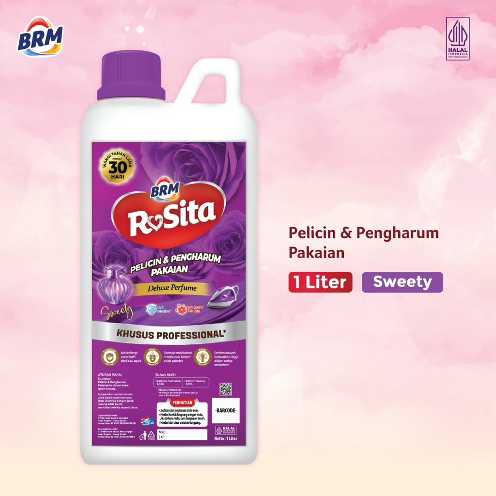 Pewangi BRM Sweety 1L Pengharum Pakaian Pengharum Laundry Parfum Laundry Parfum Wanita Parfum Pria G