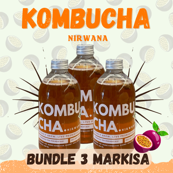

KOMBUCHA MARKISA BUNDLE 3 BOTOL (KOMBUCHA NIRWANA)