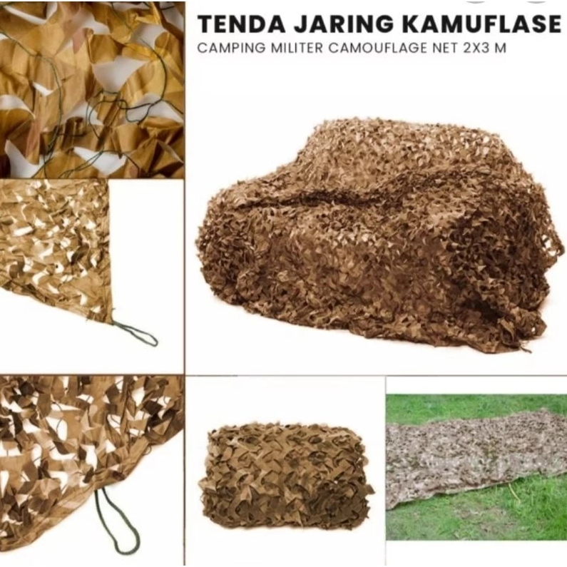''Terlaris" Tenda Jaring Kamuflase Camping Militer Camouflage Net 2X3MTenda Jaring Kamuflase Camping