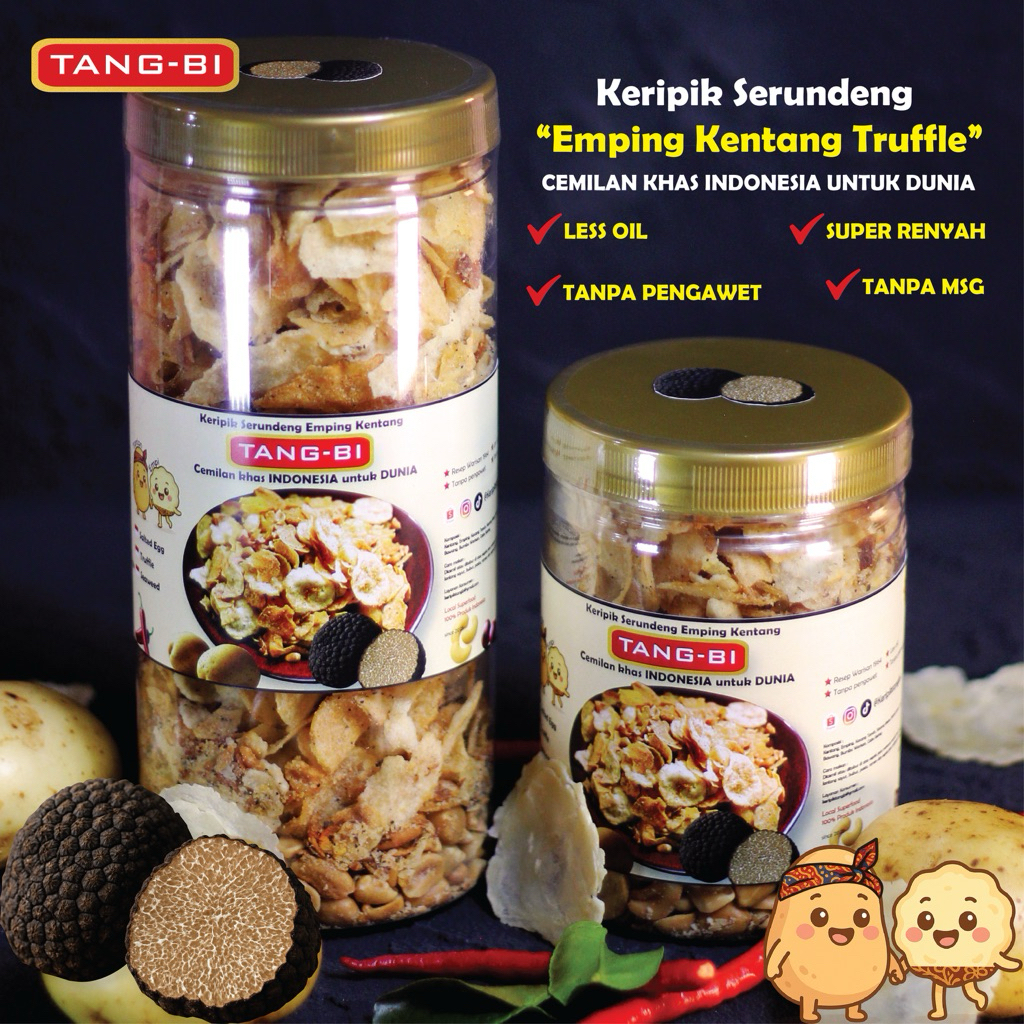

Keripik Kentang Truffle TANGBI - Snack Cemilan Nusantara Termurah Kemasan Toples