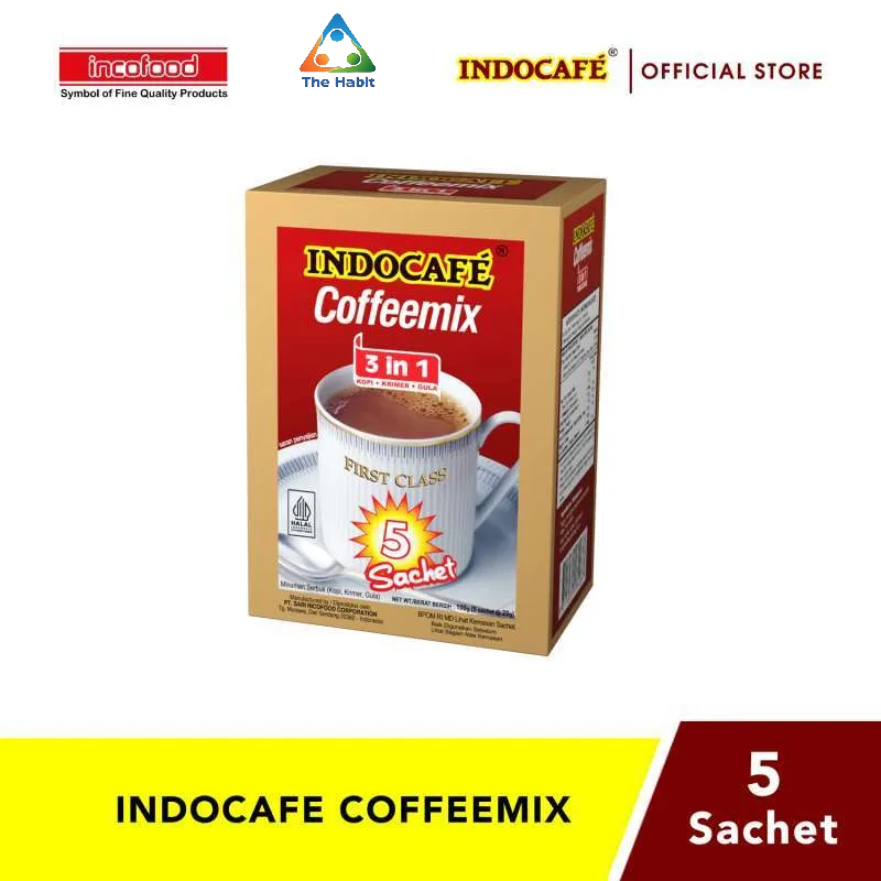 

(The Habit) Indocafe Coffeemix kopi Sachet cappuccino renteng isi 5 / 10