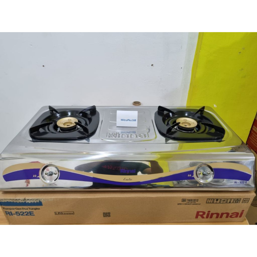 Kompor Gas 2 Tungku Rinnai 522E / Kompor Gas Rinnai 2 Tungku