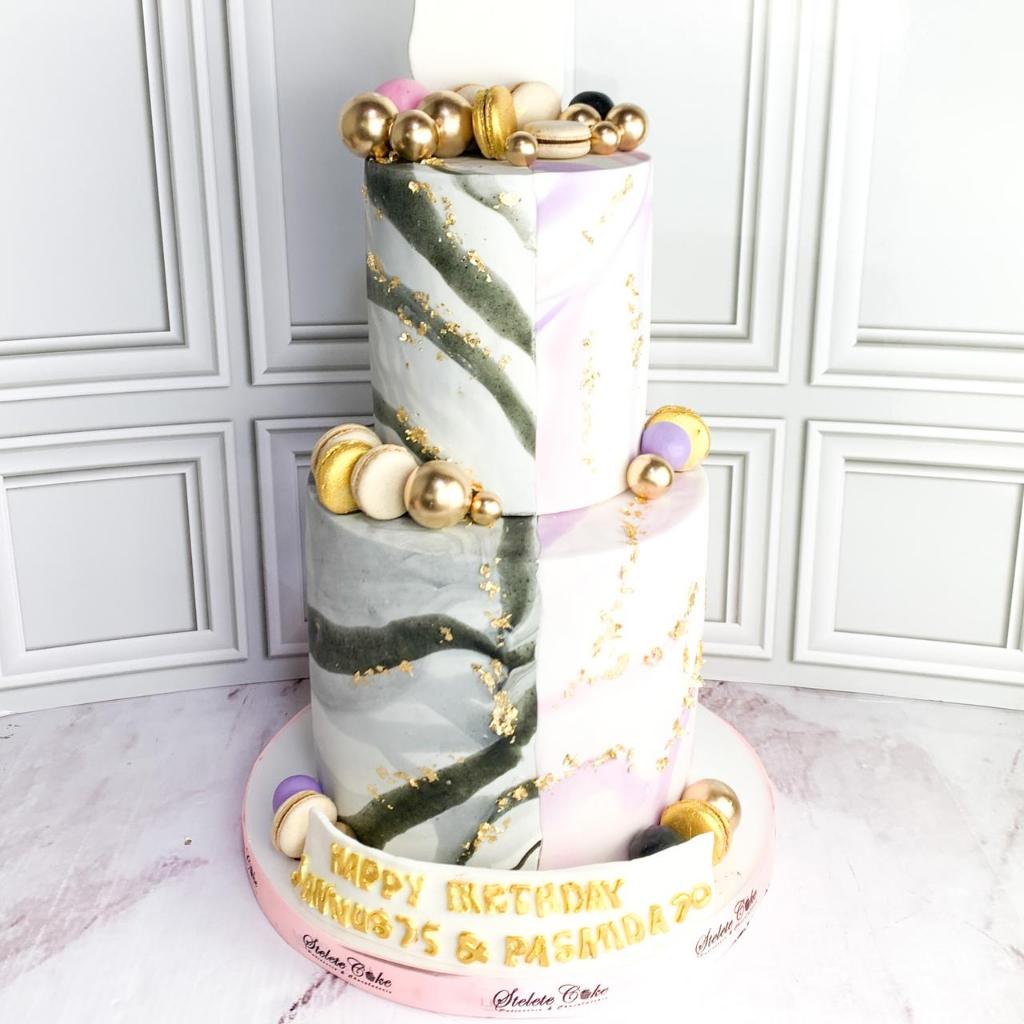 

Kue Ulang tahun/Birthday Cake/Kue Ultah tema Marbel Pink And Black/Kue 2 Tingkat/2 Tier/Kue birthday jakarta