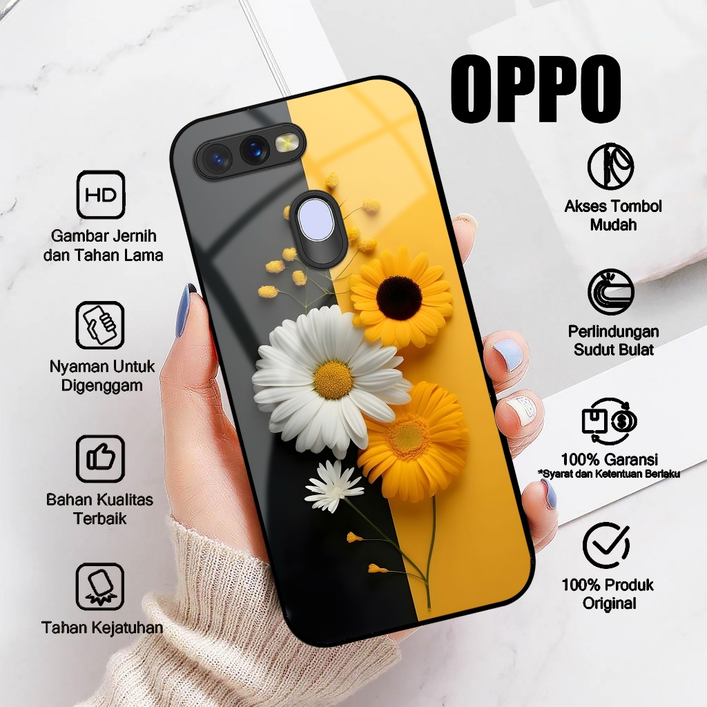 Case OPPO A5S OPPO A7 Casing OPPO A11K OPPO A12 A7X A12E A12S Motif FLOWER CUTE Softcase Glossy Hard