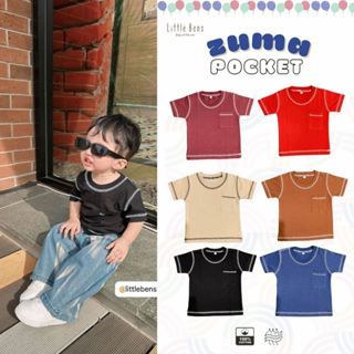 Zuma Pocket Tee - Atasan Kaos Saku Anak Polos Katun Combed 24s Unisex / Baju Couple Anak Cowok Cewek