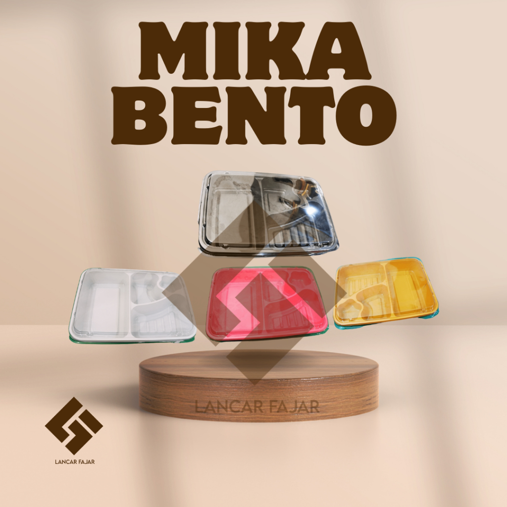 [ECER=10 biji] Mika Bento Sekat 4 | Tray Bento Bintang Box Bento | mika sekat 4 | mika golden plast