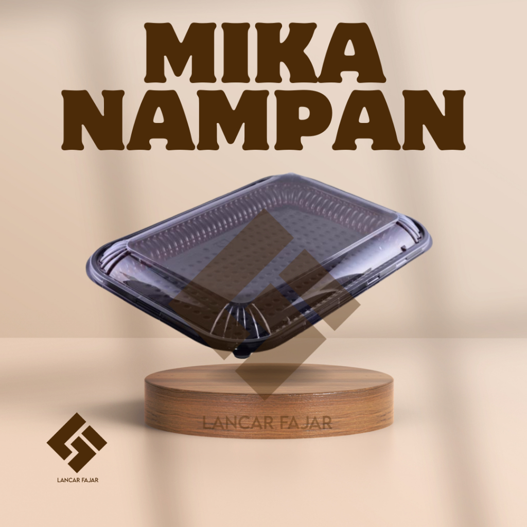 [10 biji] nampan mika kotak | nampan bento coklat | nampan mika kue kecil tanggung besar (isi 10bj)