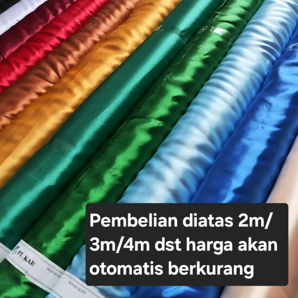 Kain satin sateen saten kahatex dekorasi taplak glossy kilap (0.5 meter)
