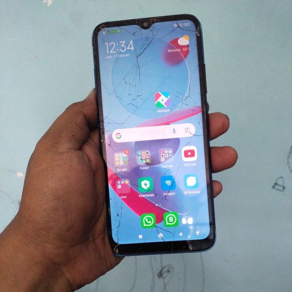 redmi 9a 2/32 minus lcd retak body jelek