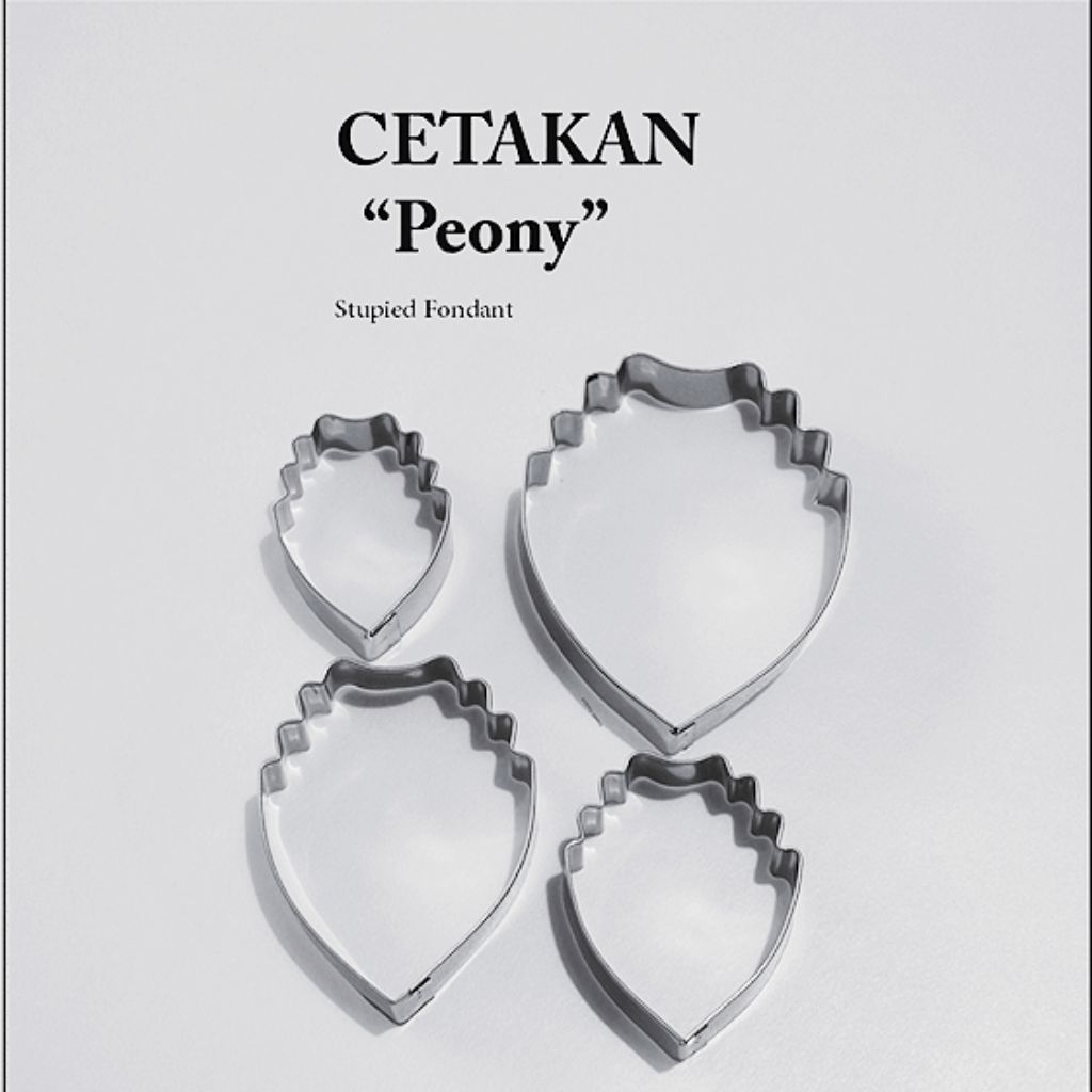 Cetakan Bunga Peony, Cetakan fondant