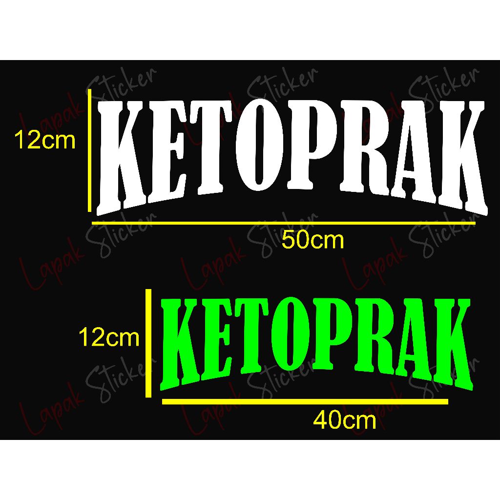 

CUTTING STICKER TULISAN KETOPRAK STICKER TEMPELAN UNTUK NAMA JUALAN DI GEROBAK ATAU ETALASE KACA