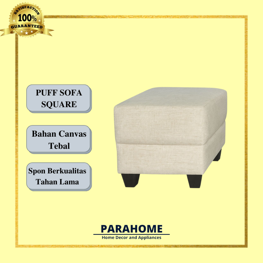 Kursi Sofa Puff Persegi Full Spon