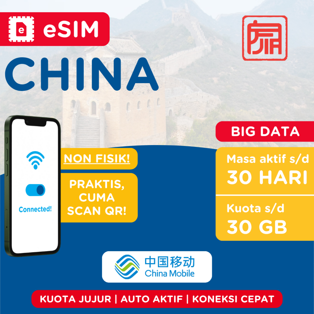 eSIM China Big Data | Travel SIM Internasional - China Trips
