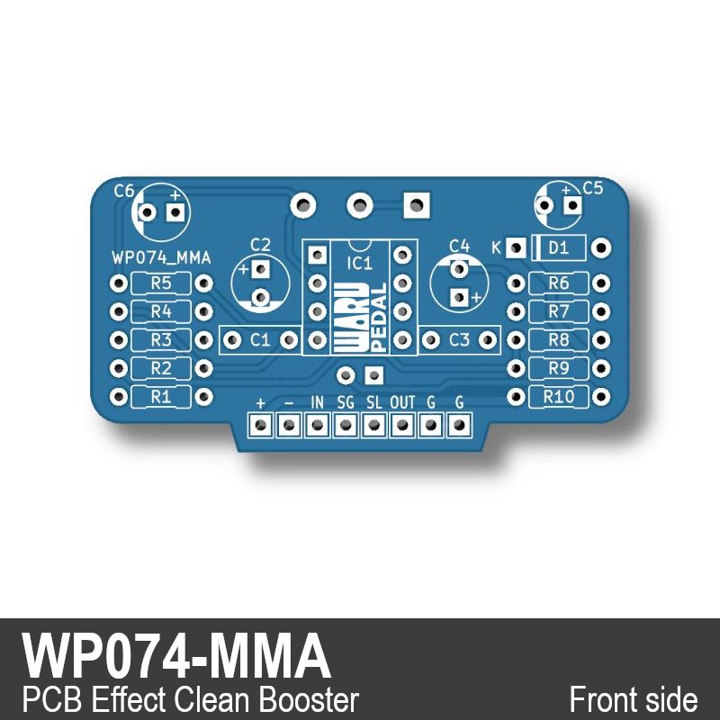 PCB Efek Preamp | WP074_MMA based on MXR Micro Amp 1590B