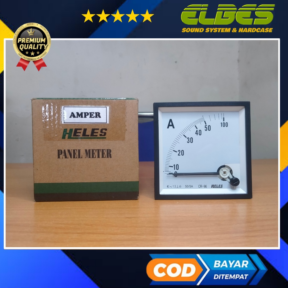 AMPERE METER ANALOG HELLES MODEL CR-96 50/5A HELES