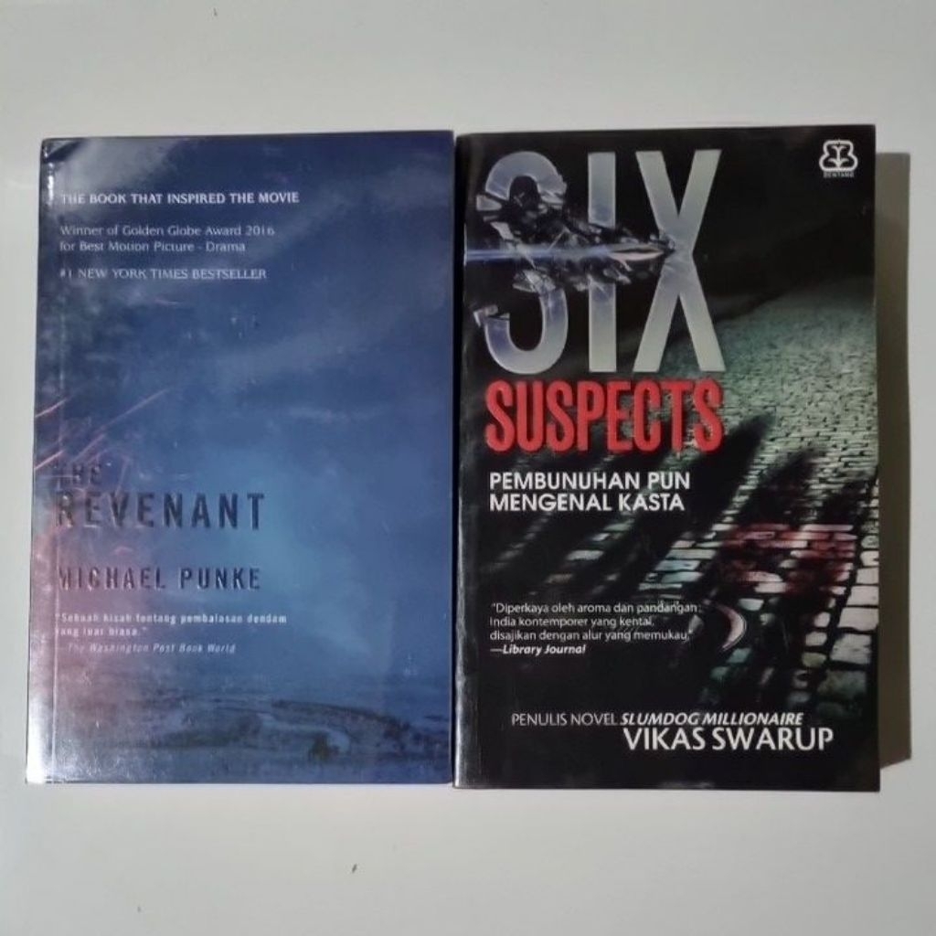 (Booked) The Revenant by Michael Punke dan Six Suspects by Vikas Swarup