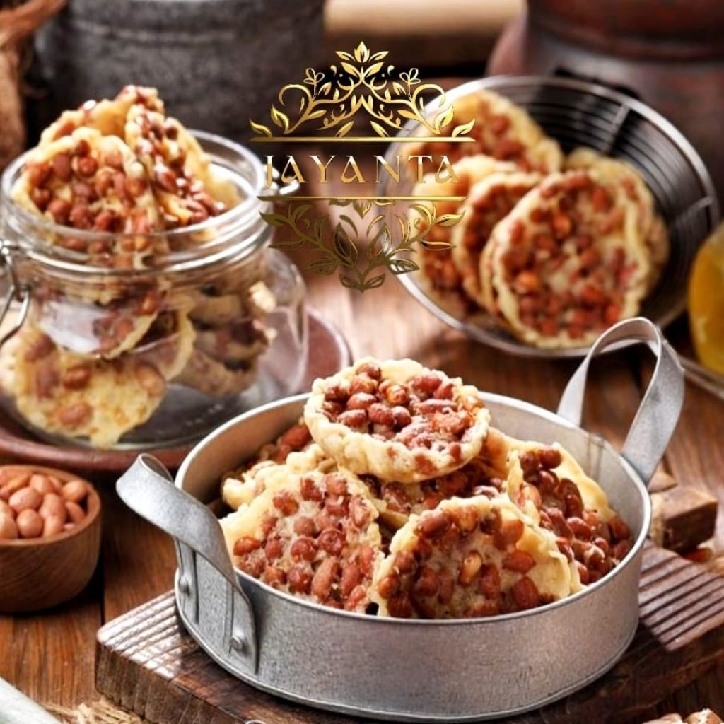 

Peyek Koin kacang tanah renyah, rempeyek bulat gurih full kacang