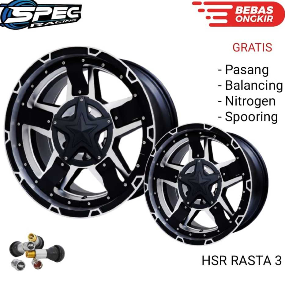 Velg Mobil Racig Hsr Rasta3 R18 Untuk Fortuner Pajero Triton Dan Hilux