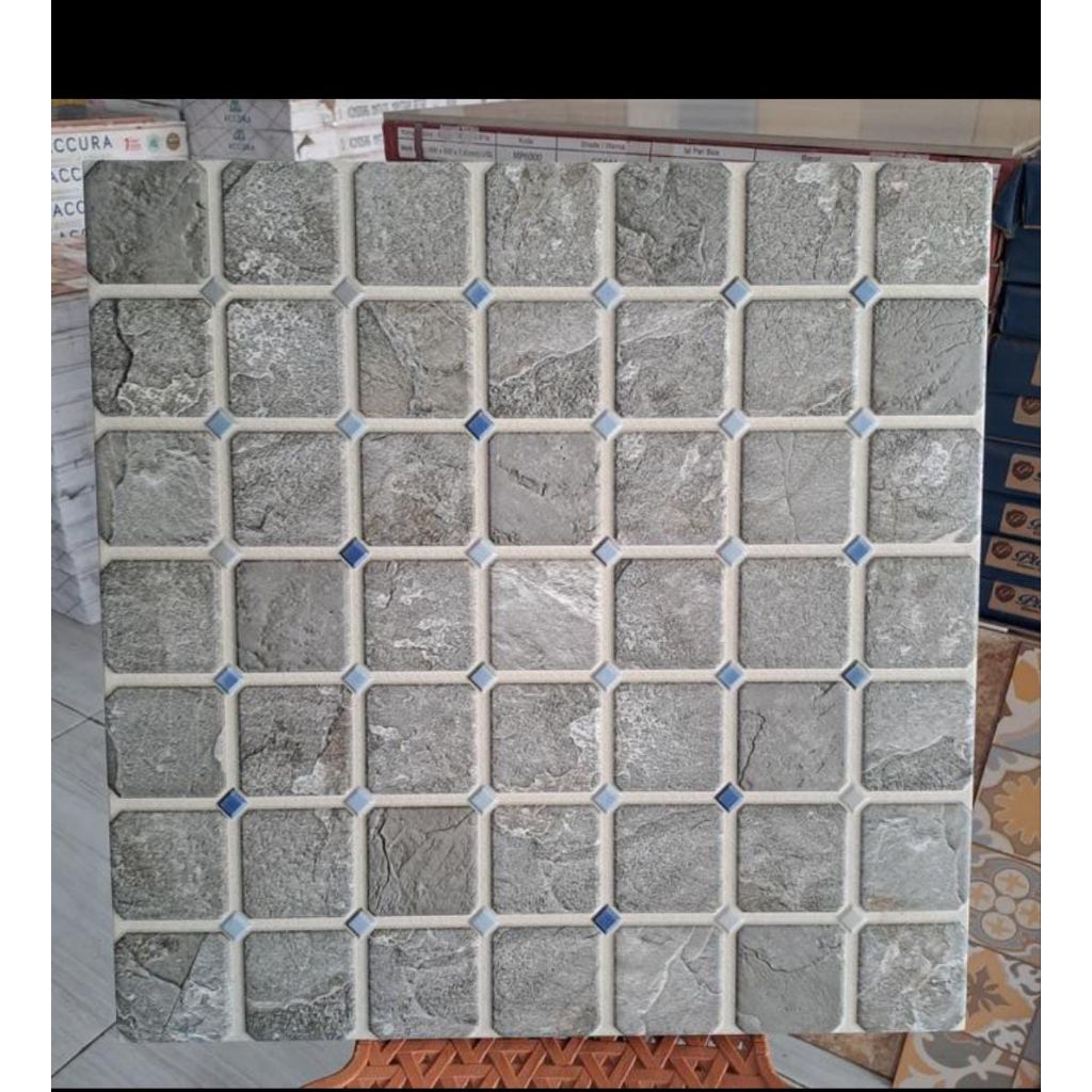 keramik lantai/ garasi/ teras kasar 50x50 ARMENIAN GREY