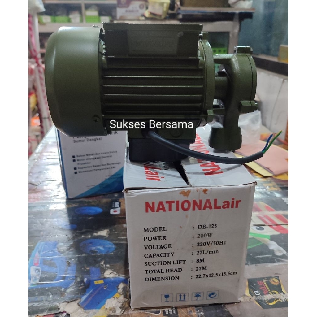 Pompa Air Listrik National Air DB125 (125 watt) Non Otomatis