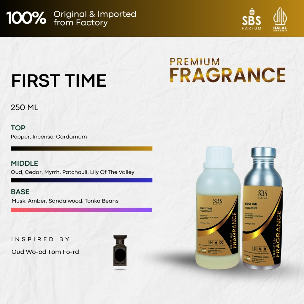 Bibit Parfum Murni Original [First Time-Premium] 250ml - Inspired by Oud Wood Tom Ford - Asli Ori Ta